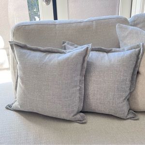 Gray Tweed Pillows Set of Two Matching